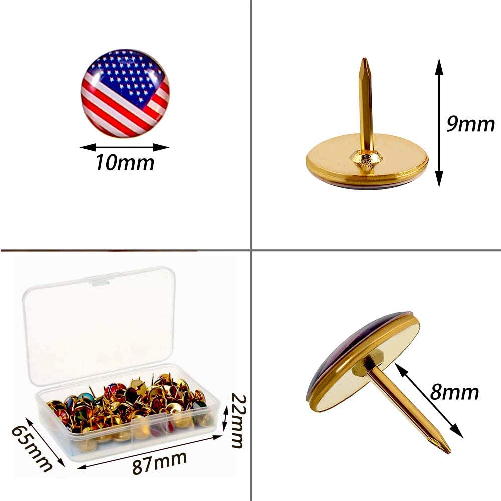 200 Pcs Country Flag Push Pins